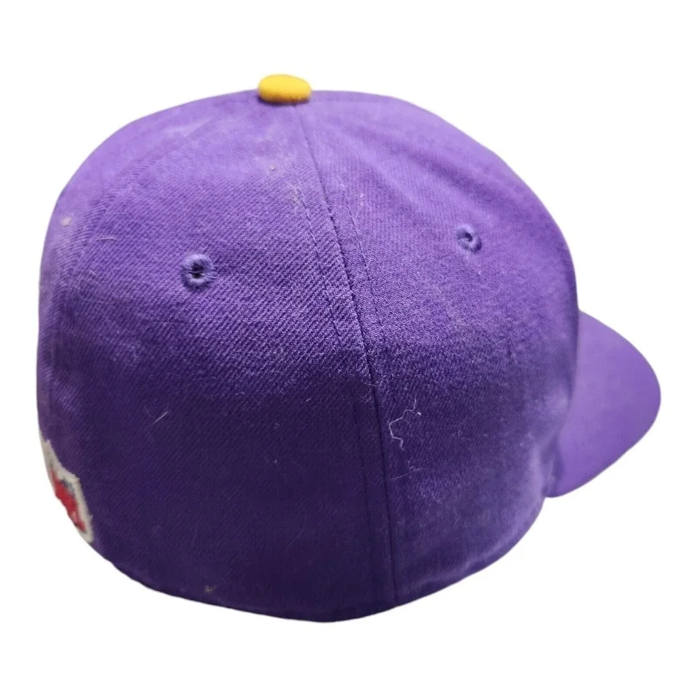 New Era 59FIFTY Minnesota Vikings Fitted Hat Size 7 Purple Yellow‎ NFL Cap